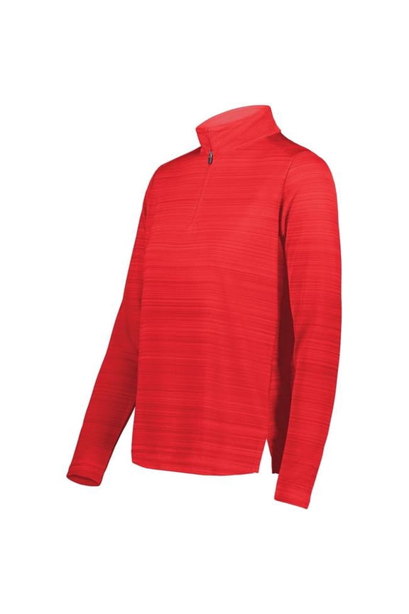7012.083.S Ladies Pursuit 0.25 Zip Pullover, Scarlet - Small
