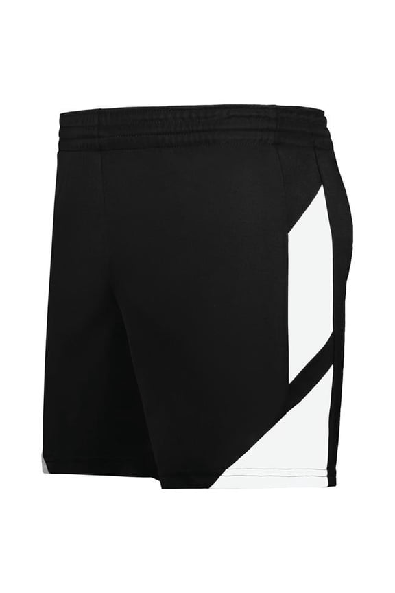 Ladies Step-Back Modern Fit Basketball Shorts, Black & White - Small