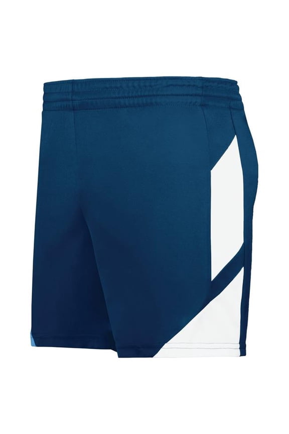 1738.301.2XL Ladies Step-Back Modern Fit Basketball Shorts, Navy & White - 2XL
