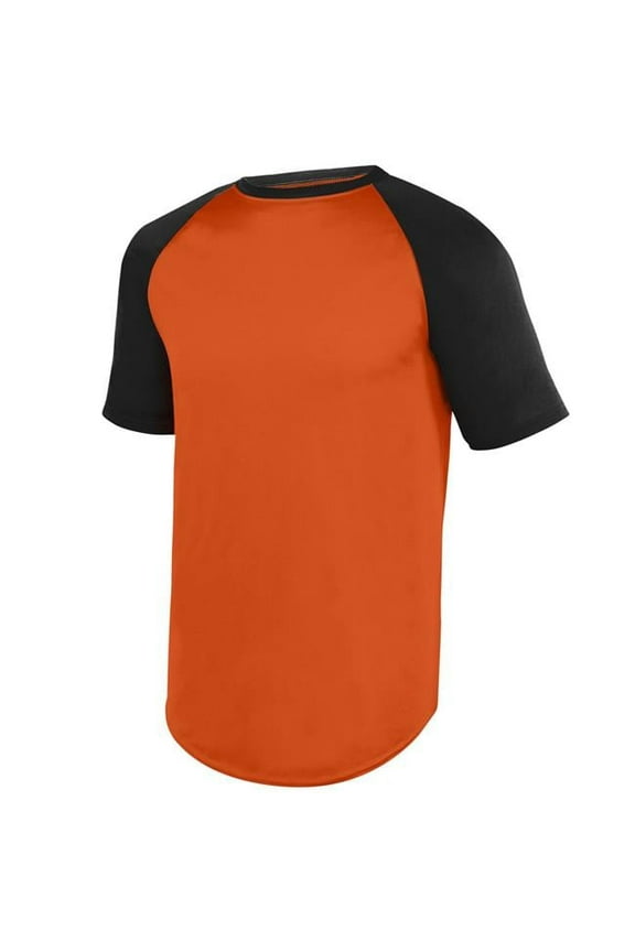 Sportswear M Wicking Short Sleeve Baseball Jersey Orange/Black 1508