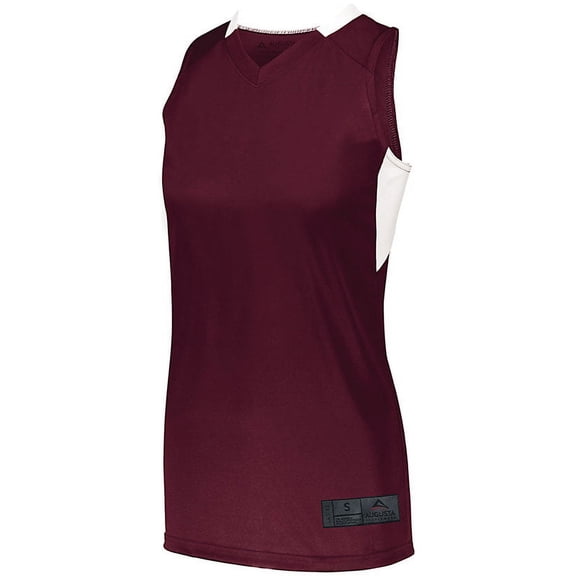 Augusta Sportswear M Womens Step-Back Basketball Jersey Maroon/White 1732
