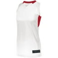 thumbnail image 1 of Augusta Sportswear M Womens Step-Back Basketball Jersey White/Red 1732, 1 of 2