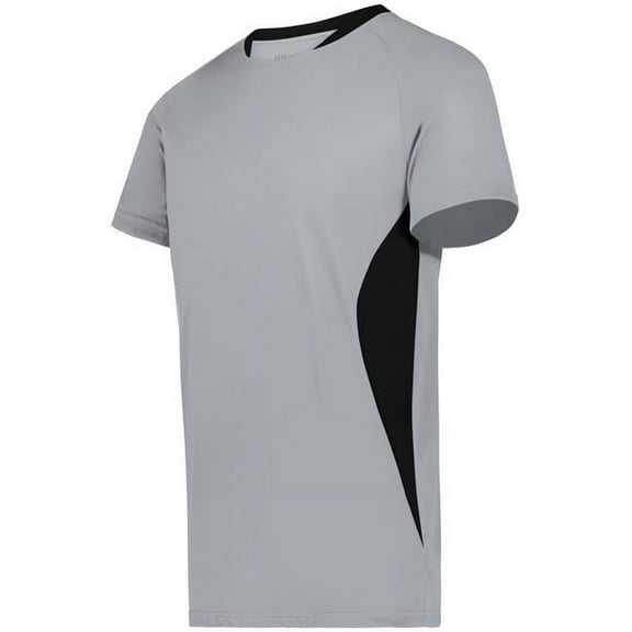 Augusta Sportswear 322240.098.XL Madrid Soccer Jersey, Silver & Black - Extra Large