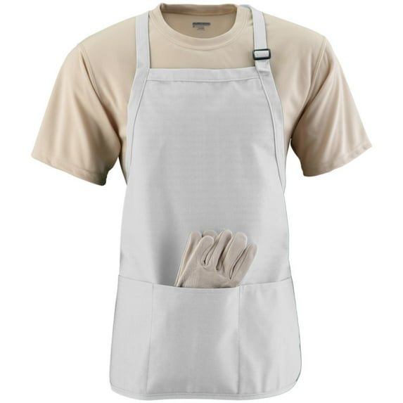 Augusta Sportswear Medium Length Apron with Pouch, One Size, Dark Green