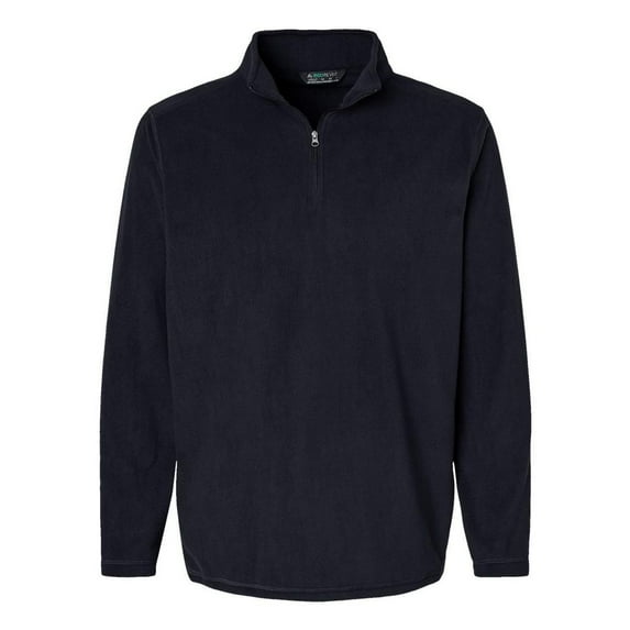 Augusta Sportswear B24534504 Men Eco Revive Micro-Lite Fleece Quarter-Zip Pullover, Black - Medium