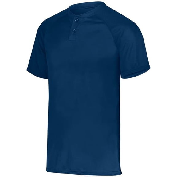 Augusta Sportswear Men's Attain Wicking Two-Button Baseball Jersey-Enhance Softball Performance Attire, Navy