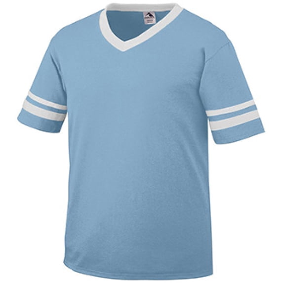 Augusta Sportswear Men's L Augusta Sleeve Stripe Jersey, Light Blue/White, Large