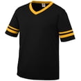 thumbnail image 1 of Augusta Sportswear Men's Large Sleeve Stripe Jersey, Black/Gold, 1 of 4