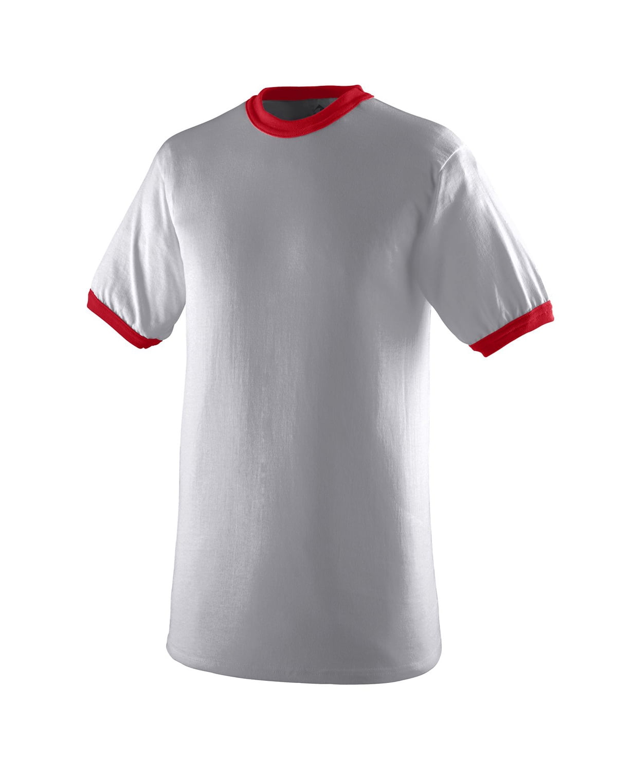 Augusta Sportswear Men's Medium Ringer tee Shirt, Athletic Heather/Red ...