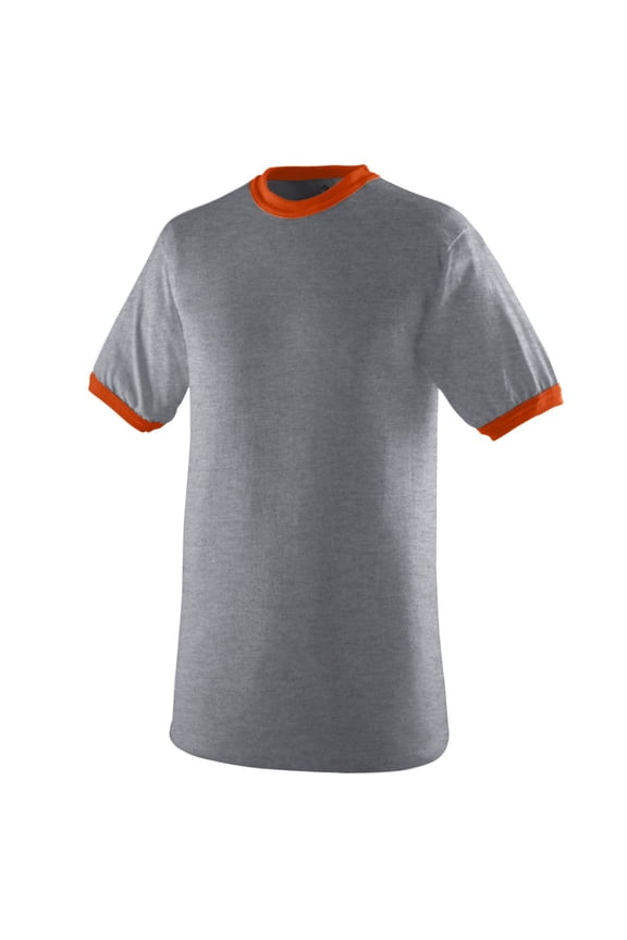 Sportswear Men's Ringer T-Shirt, Athletic Heather/ Orange, Medium