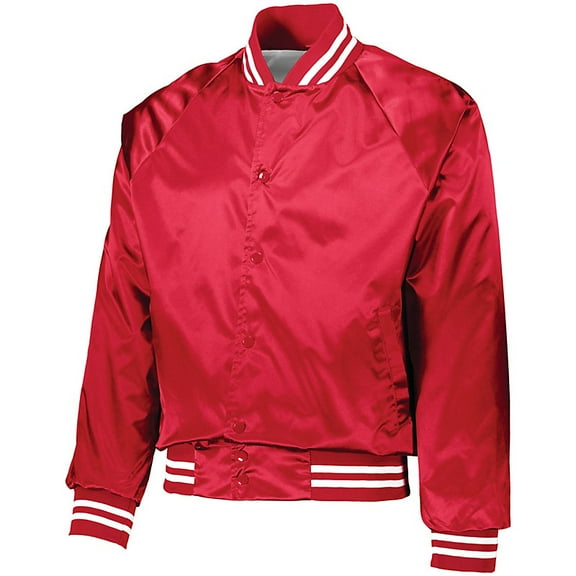 Augusta Sportswear Men's Satin Baseball Jacket/Striped Trim - 3610