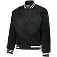 thumbnail image 1 of Augusta Sportswear Men's Satin Baseball Jacket/Striped Trim - 3610, 1 of 3