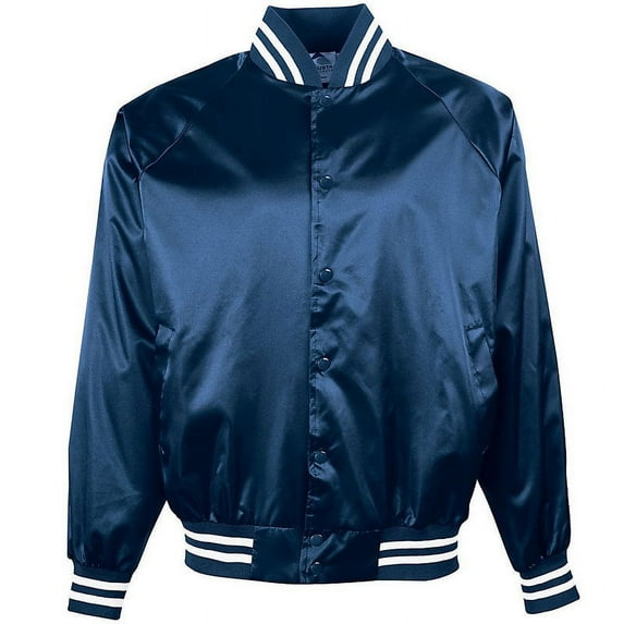 Augusta Sportswear Men's Satin Baseball Jacket/Striped Trim - 3610