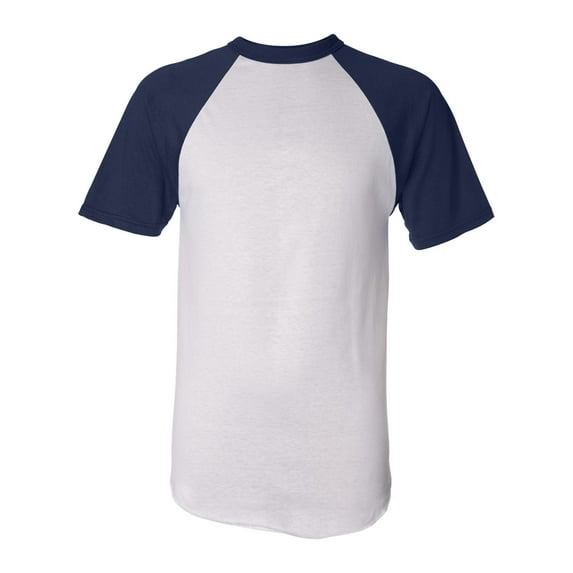 Augusta Sportswear Men's Small Short Sleeve Baseball Jersey, White/Navy