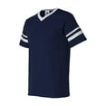 thumbnail image 1 of Augusta Sportswear Men's Small Sleeve Stripe Jersey, Navy/White, 1 of 3