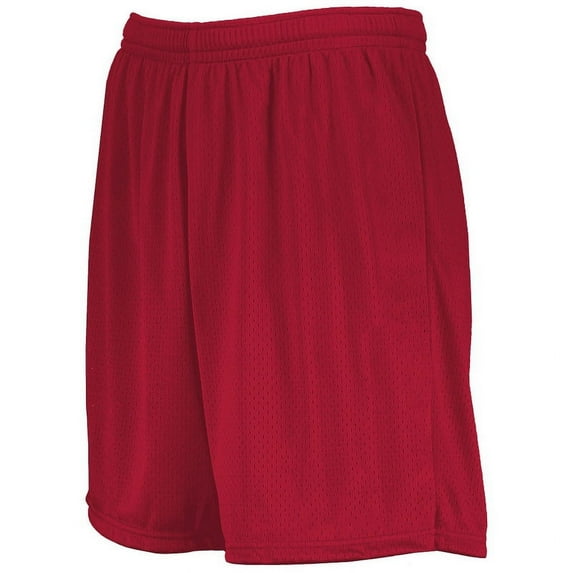 Augusta Sportswear Men's Standard 7-Inch Modified Mesh Shorts, Scarlet