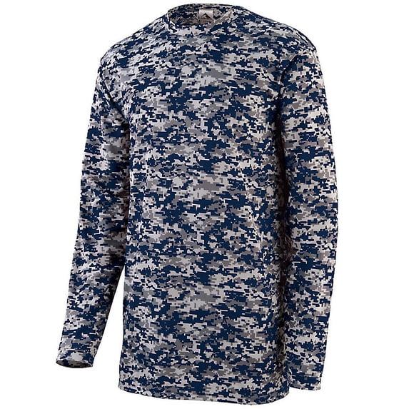 Augusta Sportswear Mens Digi Camo Wicking Long Sleeve T-Shirt