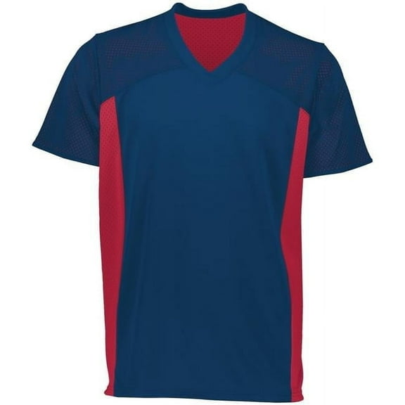 Augusta Sportswear Mens Reversible Flag Football Jersey, S, Navy-Scarlet