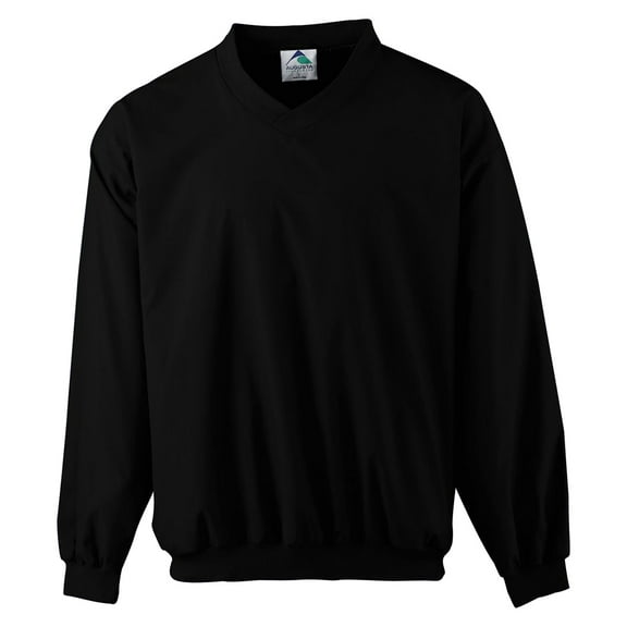 Augusta Sportswear Mens V Neck Collar Windshirt, Black, X-Large, Style, 3415