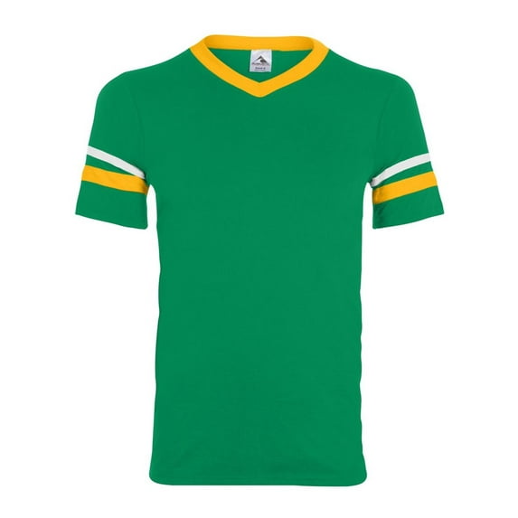 Augusta Sportswear - New - NIB - Youth V-Neck Jersey with Striped Sleeves