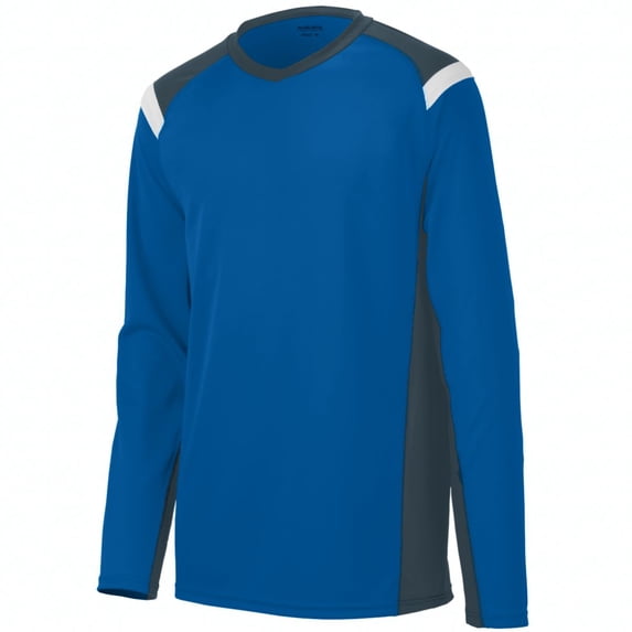 Augusta OBLIQUE LONG SLEEVE JERSEY RO/SL/WH L