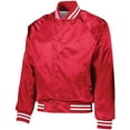 thumbnail image 1 of Augusta sportswear Men's Satin Baseball Jacket/Striped Trim - 3610, 1 of 3