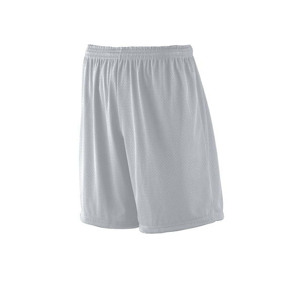 Augusta Sportswear S BOYS LINED TRICOT MESH SHORTS Silver Grey 843 Retired