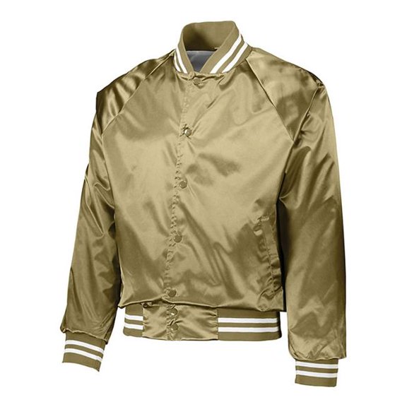 Augusta Sportswear - Satin Baseball Jacket Striped Trim - 3610