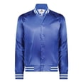 thumbnail image 1 of Augusta Sportswear Satin Baseball Jacket Striped Trim, 1 of 3
