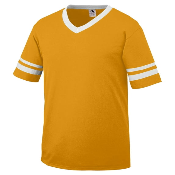Augusta Sportswear Sleeve Stripe Jersey, Medium, Gold/White