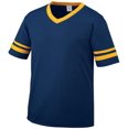 thumbnail image 1 of Augusta Sportswear Sleeve Stripe Jersey, Medium, NAVY/GOLD, 1 of 4