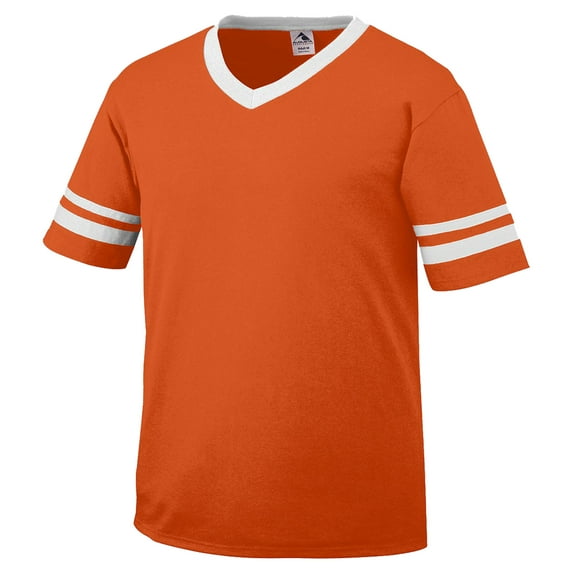 Augusta Sportswear Sleeve Stripe Jersey, XL, Orange/White