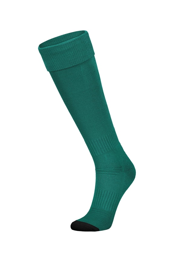 Augusta Sportswear Standard High Five Impact+ Chill Soccer Socks, Dark Green/Black, Small