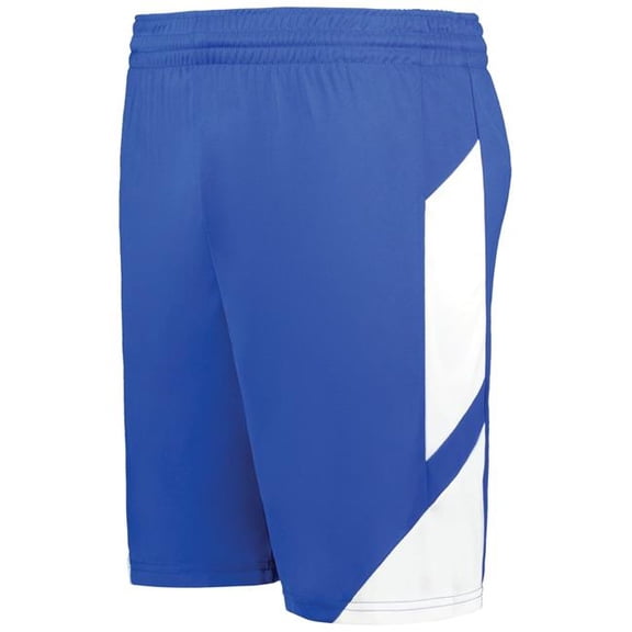 Augusta Sportswear 1736.280.3XL Step-Back Modern Fit Basketball Shorts, Royal & White - 3XL