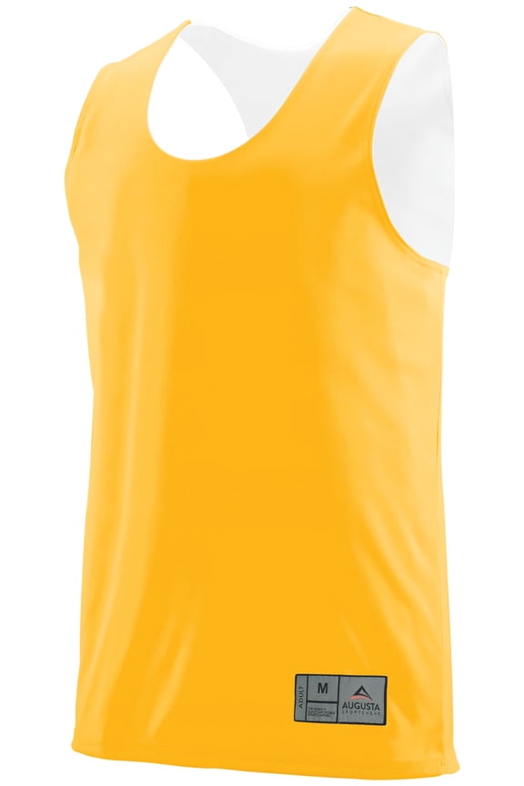 Augusta Sportswear -Teen-Boys Reversible Wicking Tank, Gold/White, Medium