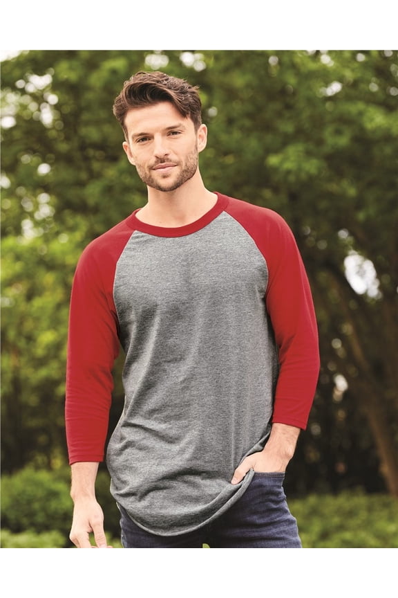 Three-Quarter Raglan Sleeve Baseball Jersey Size up to 4XL