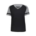 thumbnail image 1 of Augusta Sportswear B24434702 Women Triblend Fanatic 2.0 V-Neck T-Shirt, Scarlet & White - Extra Small, 1 of 5