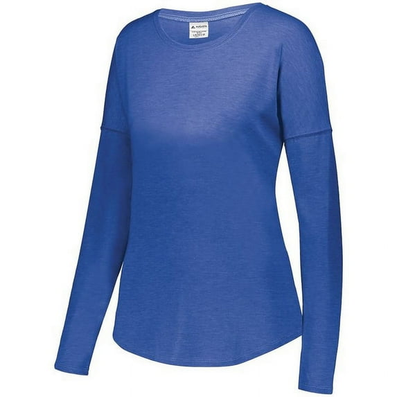 Augusta Sportswear - Women's Lux Triblend Long Sleeve T-Shirt - Color - Royal Heather - Size - L