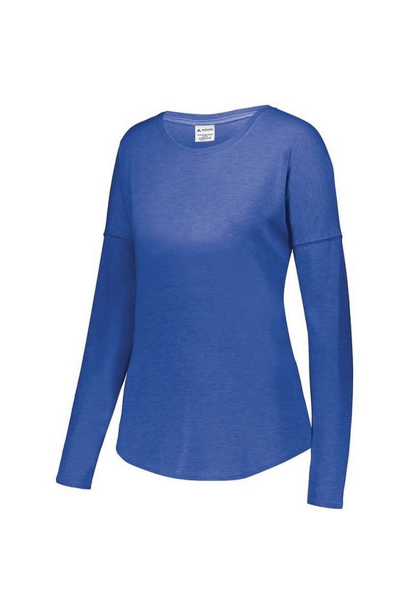 - Women's Lux Triblend Long Sleeve T-Shirt - Color - Royal Heather - Size - L