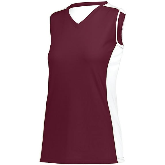 Augusta Sportswear - Women's Paragon Jersey - Color - Maroon/ White/ Silver Grey - Size - M
