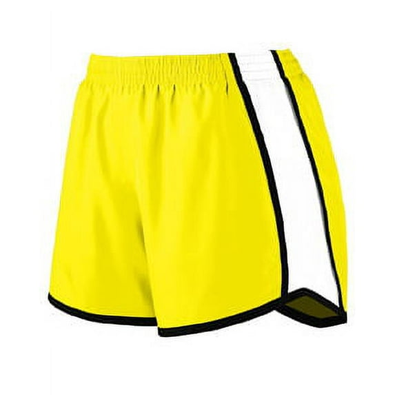 Augusta Sportswear Women's Standard Junior fit Pulse Team Short, Power Yellow/White/Black, Small