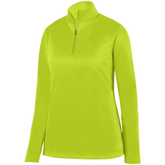 Augusta Sportswear Women's Wicking Fleece Quarter-Zip Pullover 5509 - Lime Size XL