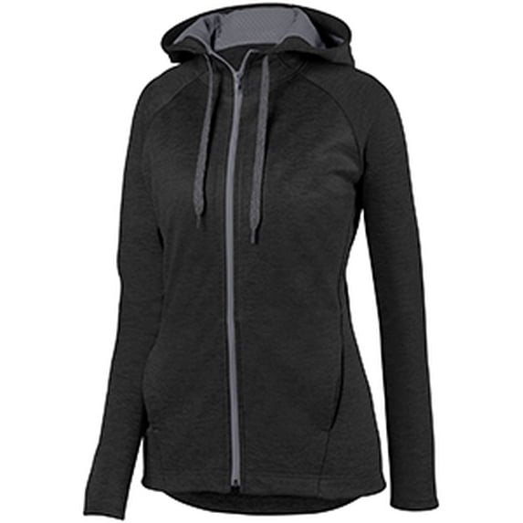 Augusta Sportswear Women's Zoe Tonal Heather Full-Zip Hoodie Size up to 2XL