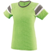 Augusta Sportswear Womens 3011 Large Lime/Slate/White