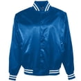 thumbnail image 1 of Augusta Sportswear Sports Adult Button Collar Jacket Male Royal/White M, 1 of 3