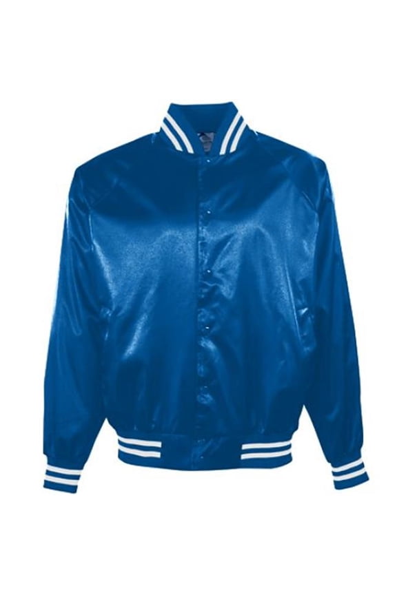 Sports Adult Button Collar Jacket Male Royal/White M