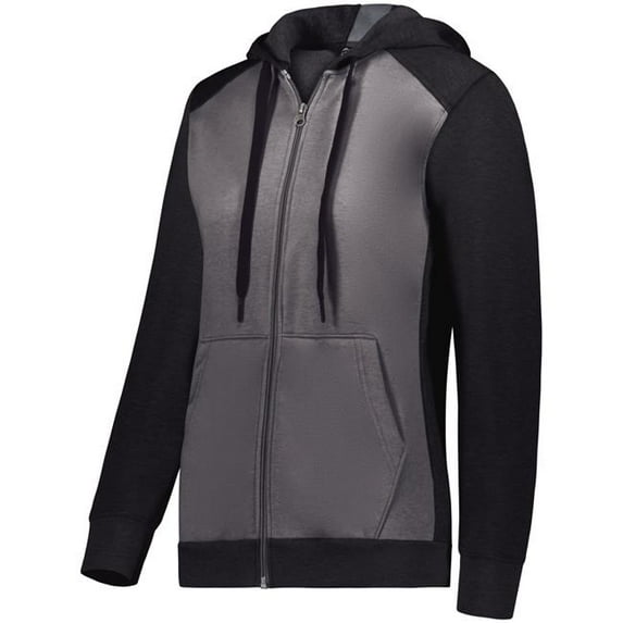 Augusta Sportswear Womens Eco-Revive Three-Season Triblend Fleece Full-Zip Hooded Sweatshirt