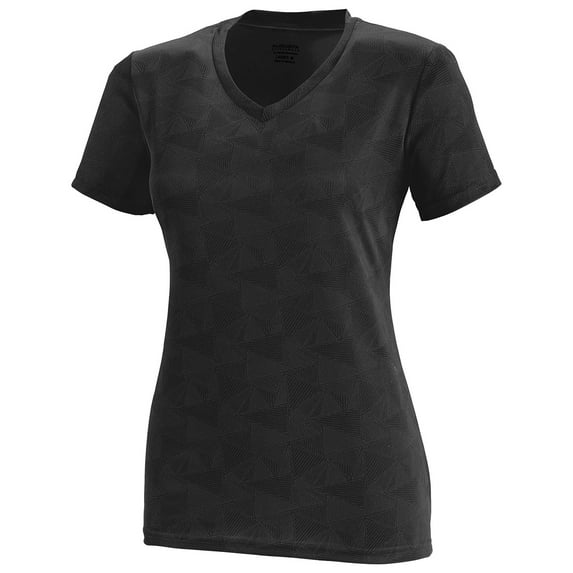 Augusta Sportswear Womens Elevate Wicking Tee X-Small Black/White Print