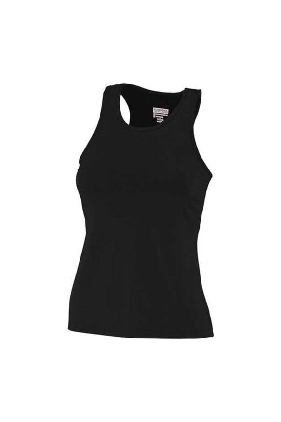 LDS P/S SOLID RACERBACK TANK BLACK XL