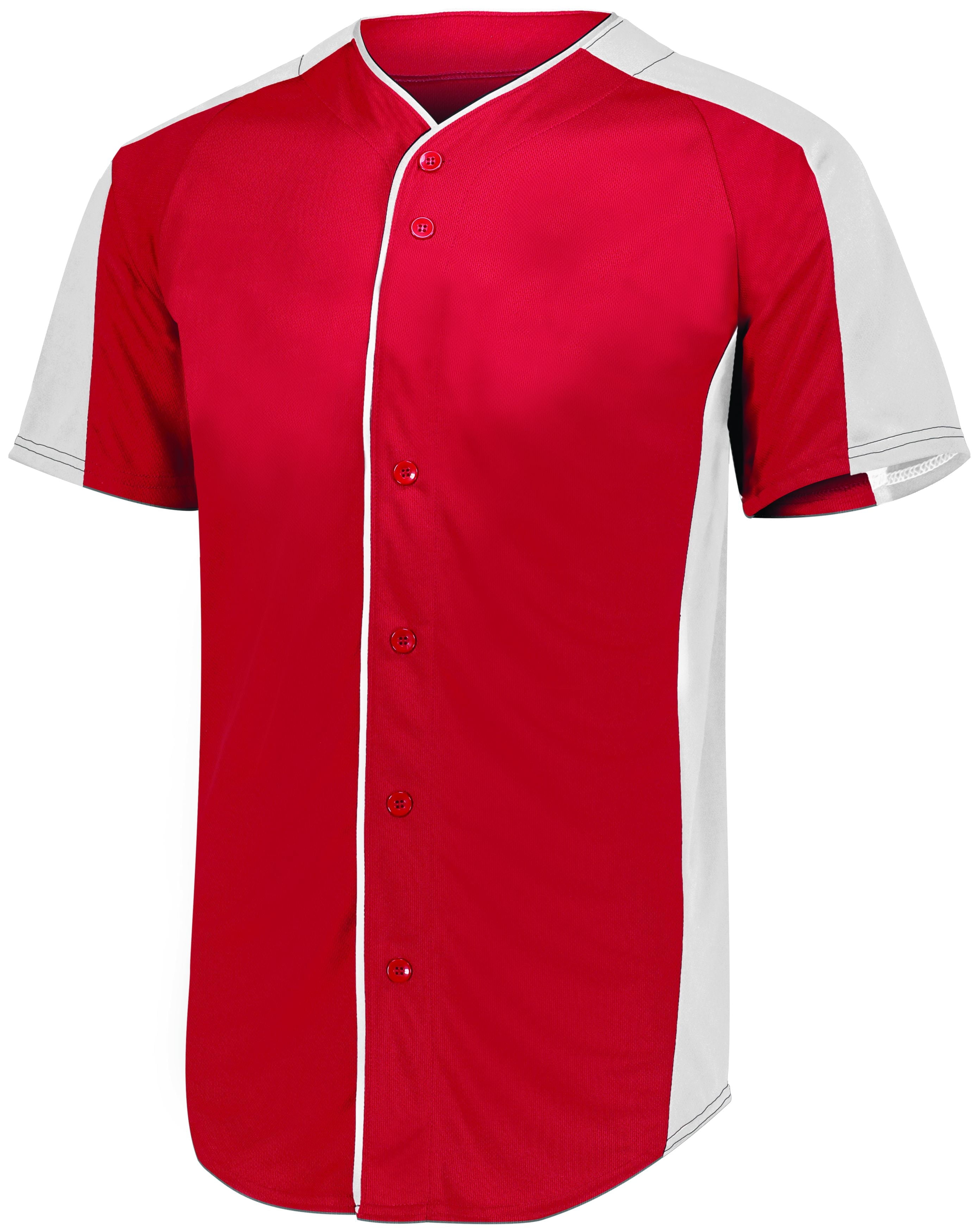 Augusta Sportswear XL Boys Full-Button Baseball Jersey Orange